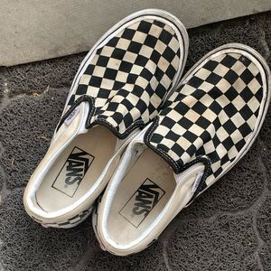 Vans checkerboard slip on